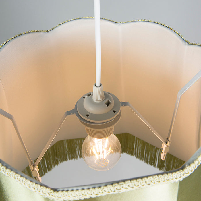 QAZQA Retro hanglamp groen 45 cm - Granny