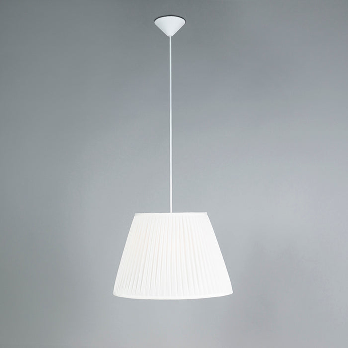 QAZQA Retro hanglamp crème 45 cm - Plisse