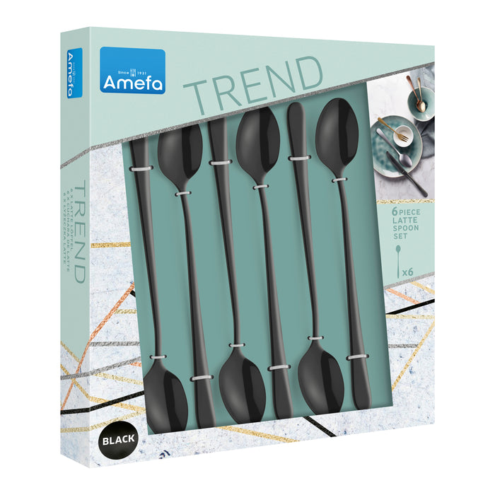 Amefa Austin Vintage Latte Lepels 6 st. - Zwart