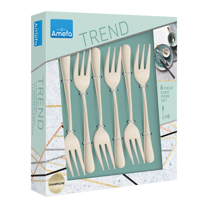 Amefa Austin Taartvorkjes 6 st. - Champagne
