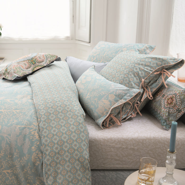 Pip Studio Leafy Hoeslaken 140 x 200/220 cm - Khaki