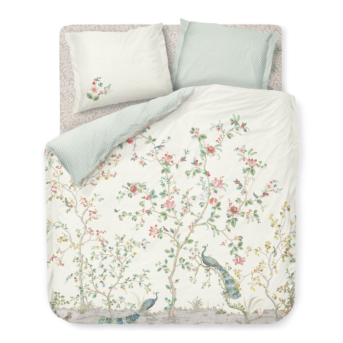 Pip Studio Leafy Hoeslaken 160 x 200/220 cm - Khaki