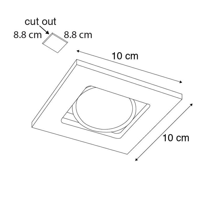 QAZQA Moderne inbouwspot zwart verstelbaar - Qure