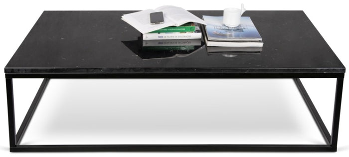 TemaHome Prairie Salontafel - L120xB75xH35 Cm - Zwart Marmer - Zwart