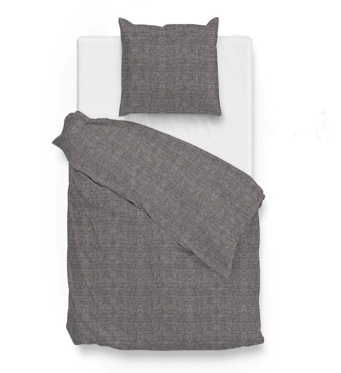 Zo Home Dekbedovertrek Katoen Lino Linnen Look dark grey