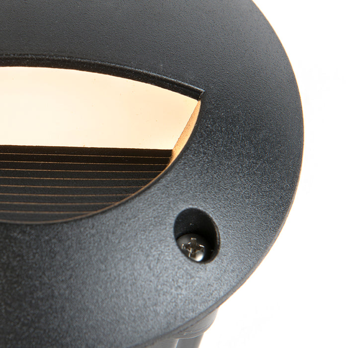 QAZQA Moderne buiten wandspot zwart incl. LED IP65 - Leti