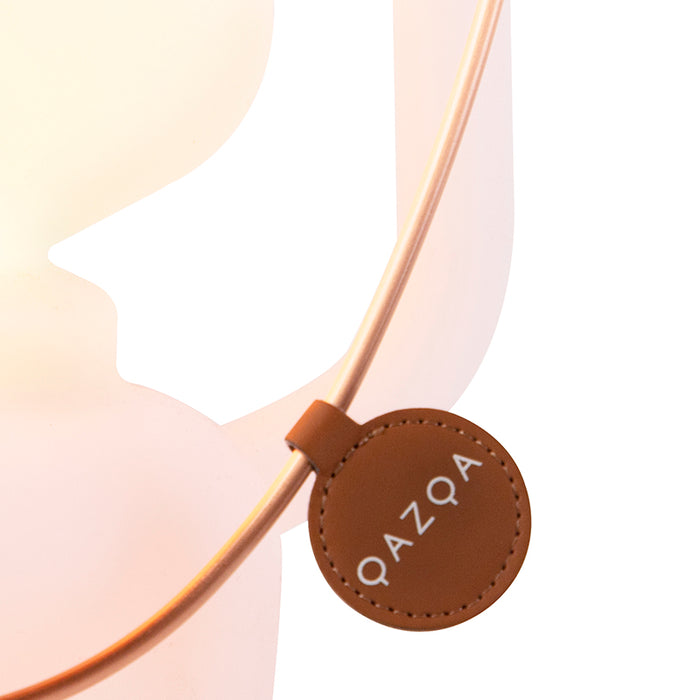 QAZQA Tafellamp oplaadbaar 30 cm IP44 wit - Storm Small