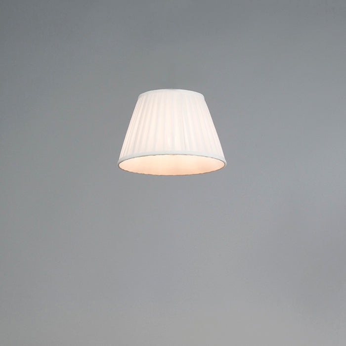 QAZQA Plisse lampenkap wit rond schuin 25|15|16,5