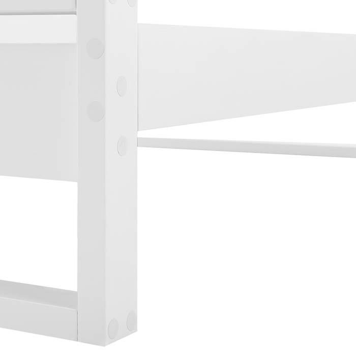 Beliani - GIULIA - Tweepersoonsbed - Wit - 160 x 200 cm - Dennenhout