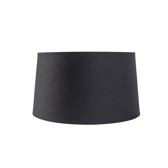 QAZQA Katoenen lampenkap zwart 40|35|22 met gouden binnenkant
