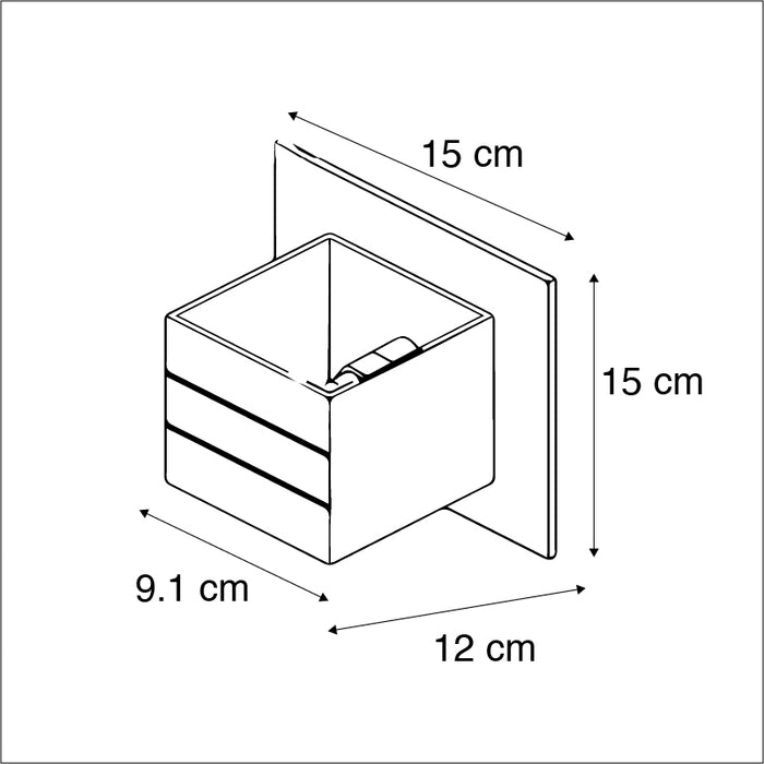 QAZQA Wandlamp ypsilon - Aluminium - Design - L 150mm