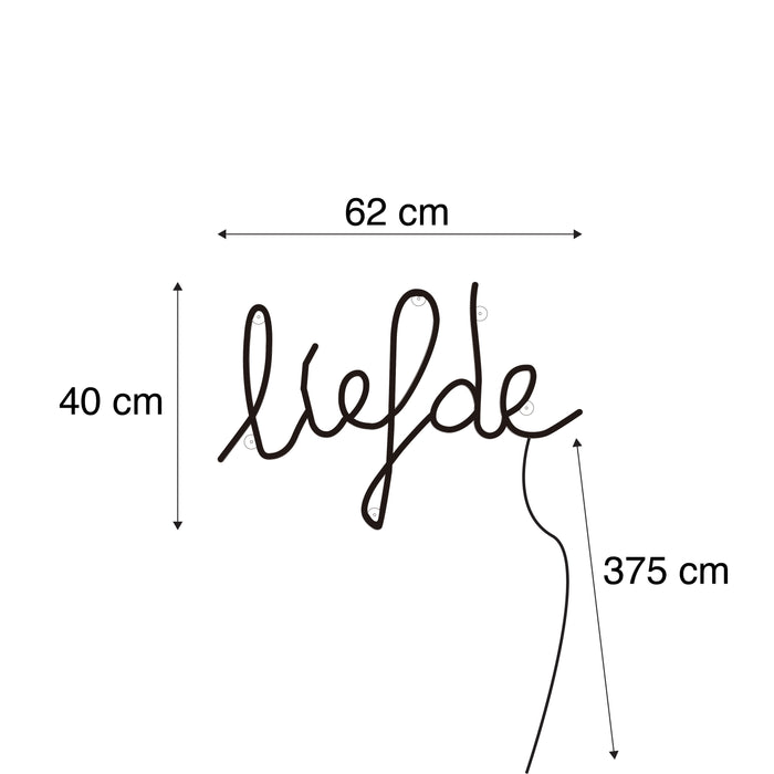 QAZQA LED Wandlamp neon - Wit - Design - B 620mm