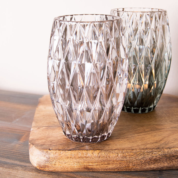 Clayre & Eef Theelichthouder Ø 9x13 cm Glas Waxinelichthouder