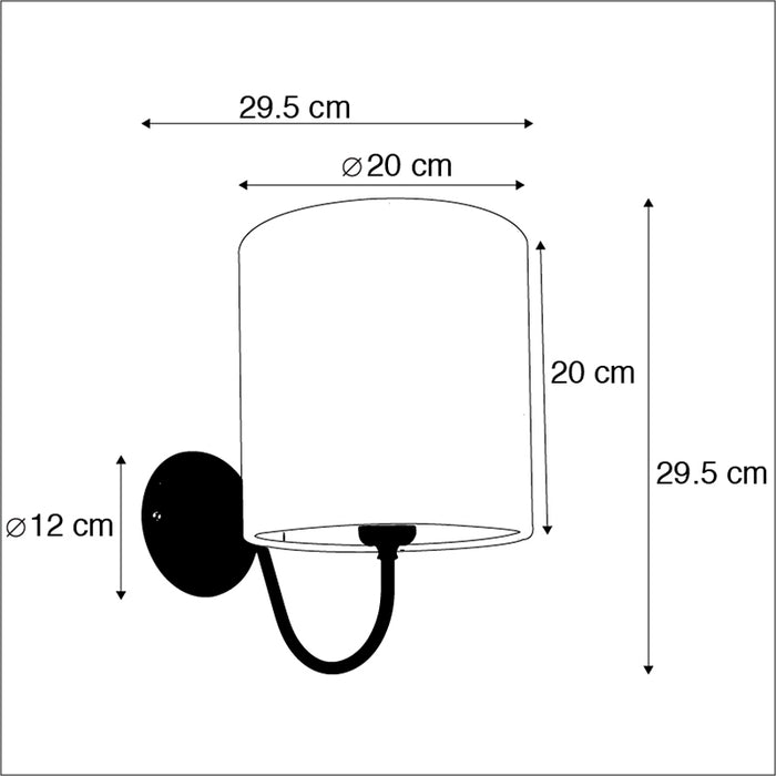 QAZQA Wandlamp - Brons - Klassiek | Antiek - H 295mm