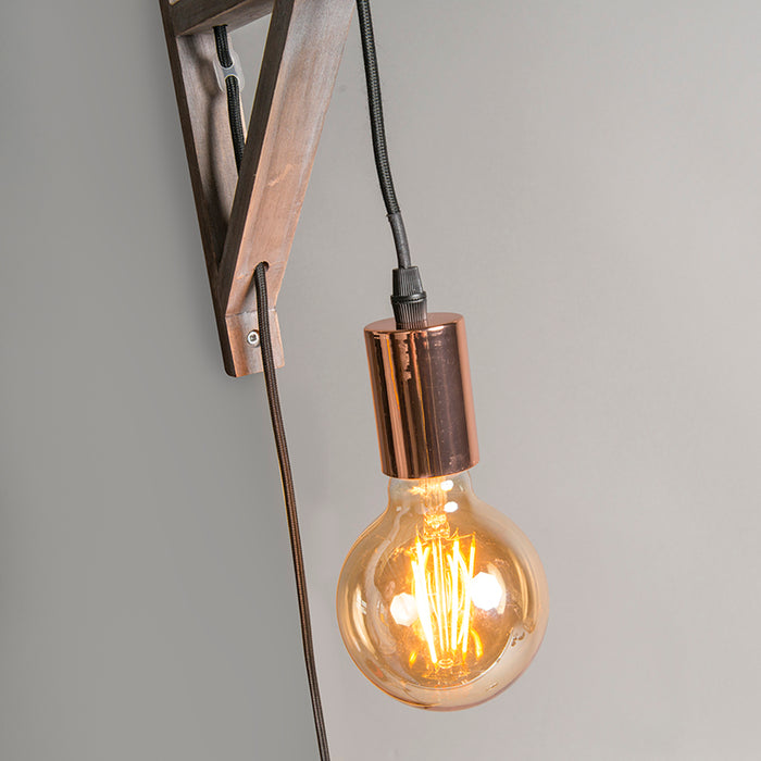 QAZQA Wandlamp galgje - Taupe - Modern - H 225mm