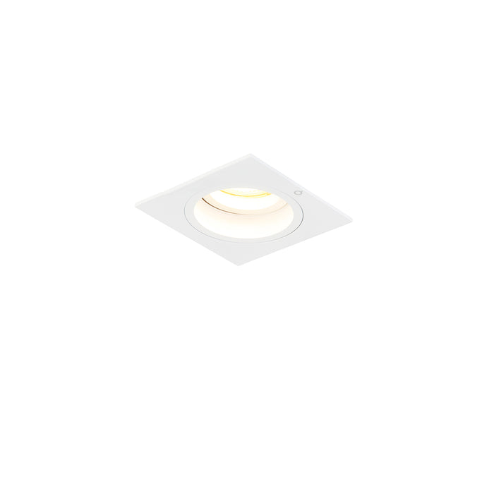 QAZQA Inbouwspot vierkant wit draai- en kantelbaar - Chuck