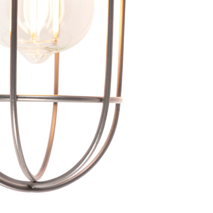 QAZQA Wandlamp mighty - Grijs - Industrieel - L 140mm