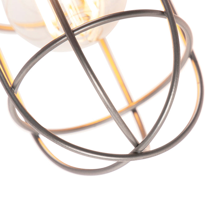 QAZQA Wandlamp mighty - Grijs - Industrieel - L 140mm