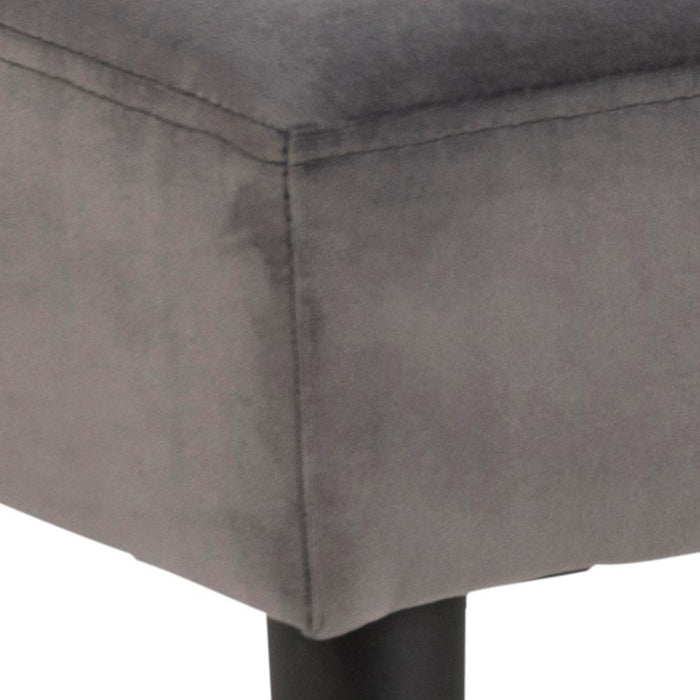 Lisomme Danique velvet bankje donkergrijs - 95 x 38 cm