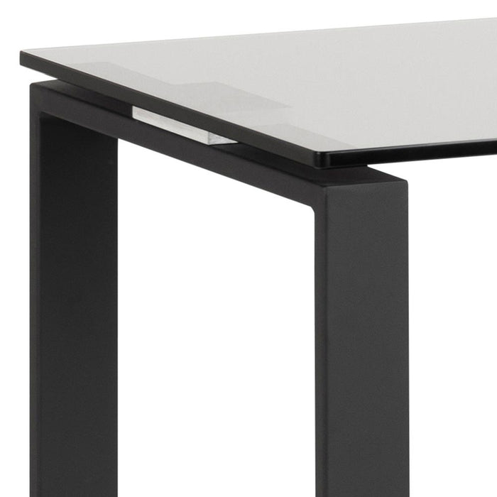Lisomme Rolf glazen sidetable - met zwart onderstel - 110 x 76 cm