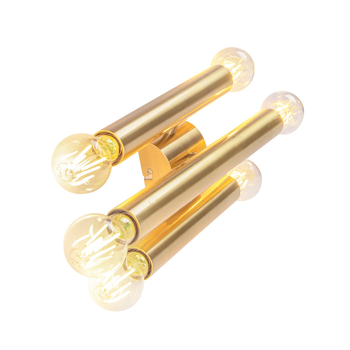 QAZQA Hotel Chique wandlamp goud 6-lichts -Tubi