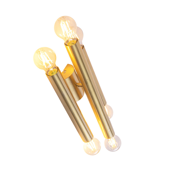 QAZQA Hotel Chique wandlamp goud 6-lichts -Tubi