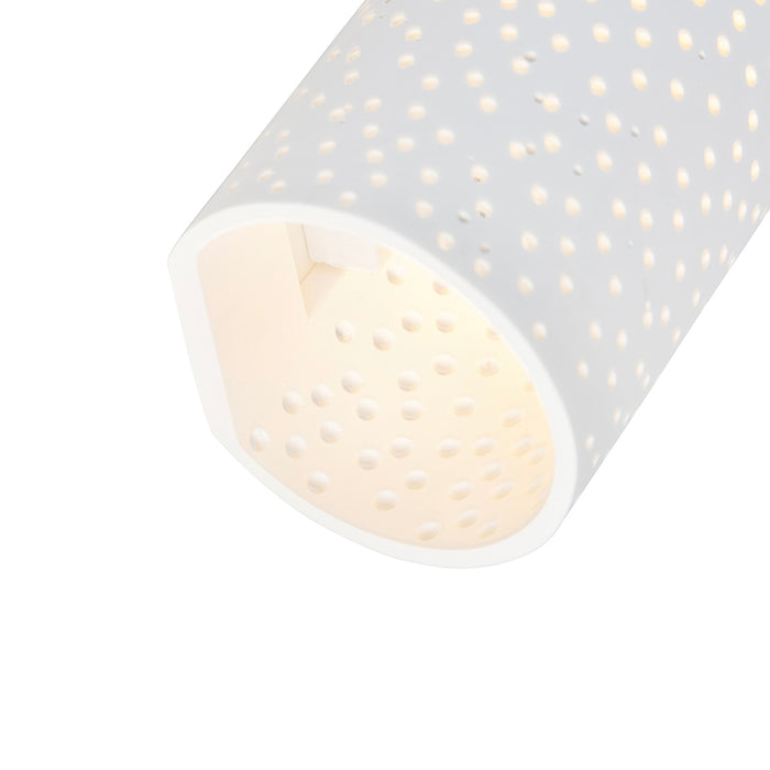 QAZQA Vintage wandlamp wit gips cilindervormig - Mahou