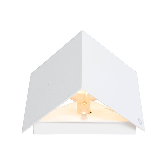 QAZQA Moderne wandlamp wit met lichteffect - Cube