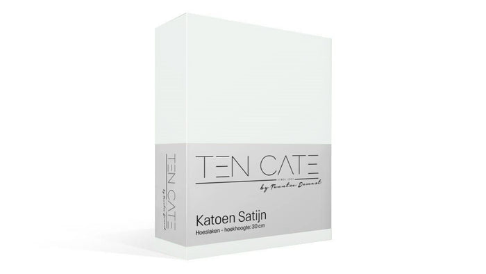 Ten Cate Katoensatijnen Hoeslaken - 160x200 - Wit