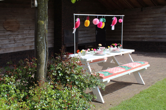 MaximaVida metalen decoratieframe Babs tot 250 cm lengte wit