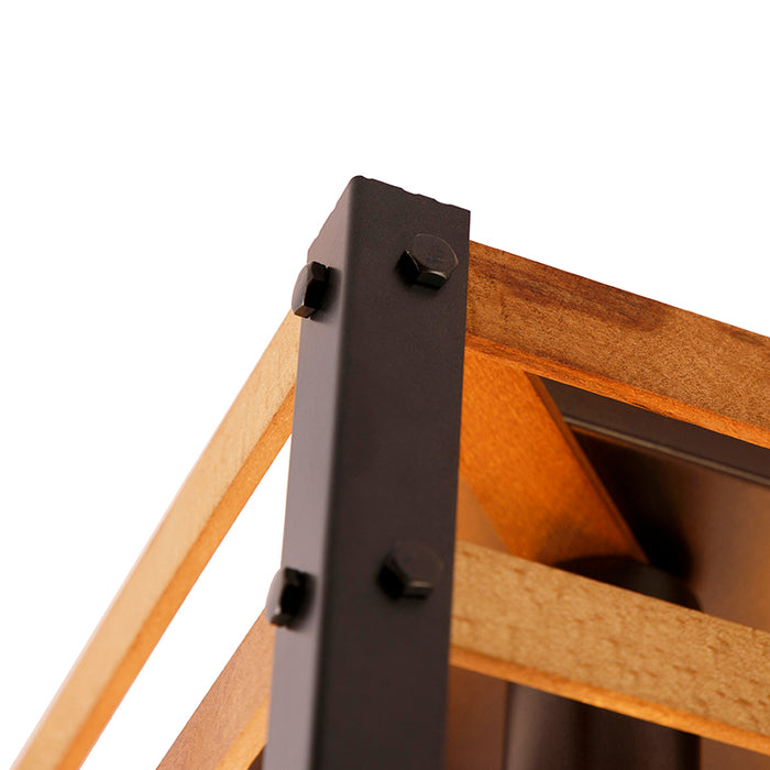 QAZQA Plafondlamp paleta - Bruin - Industrieel - L 35cm