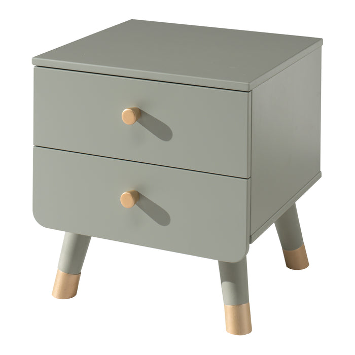 Vipack Billy Bed 90 x 200 cm en Nachttafel - Groen