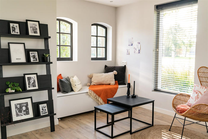 MaximaVida wandrek Jamie zwart boekenrek - 180 x 80 cm