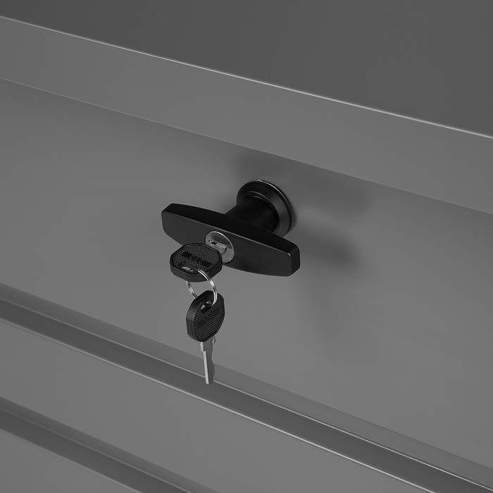 Beliani - CEBROSA S - Kussenbox - Grijs - Staal