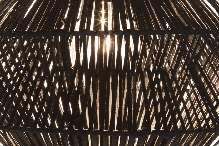 villaflor Hanglamp Laut Rotan Zwart 40cm