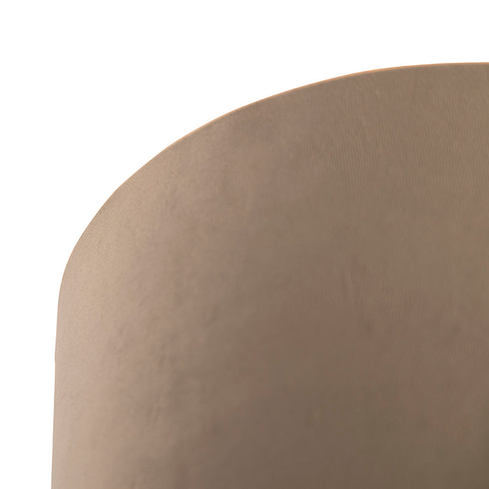 QAZQA Plafondlamp met velours kap taupe met goud 25 cm - Combi zwart