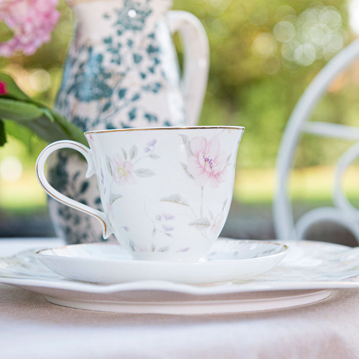 Clayre & Eef Decoratie Kan  1300 ml Groen Keramiek Rond Bladeren