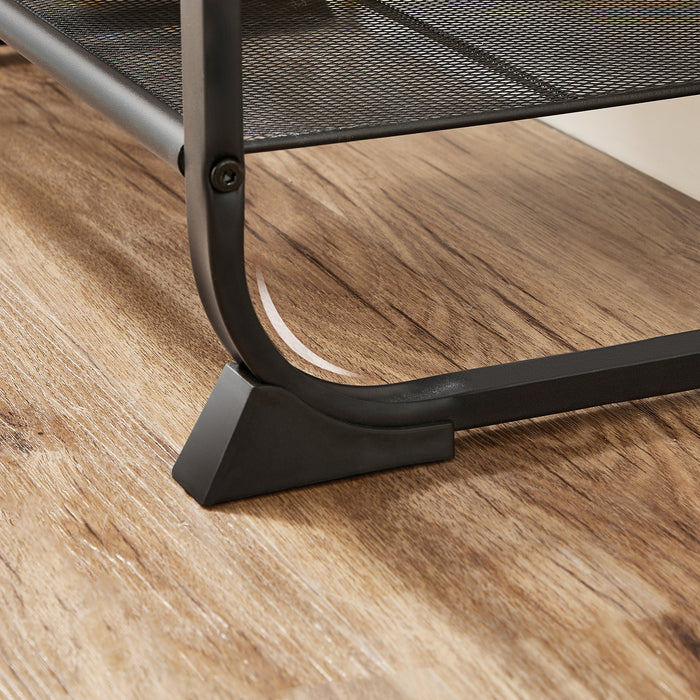 O’DADDY® Schoenenbank - schoenenrek metaal - 6 paar - 66x30x45 - Bruin