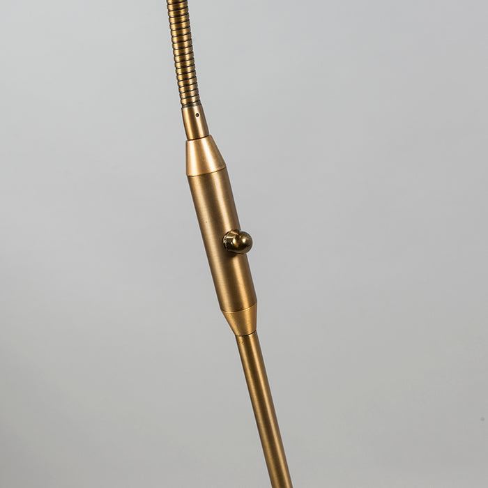 QAZQA Moderne vloerlamp brons incl. LED - Eva