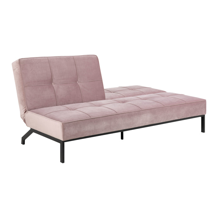 by fonQ basic Sabine Slaapbank - Fluweel - Dusty Pink