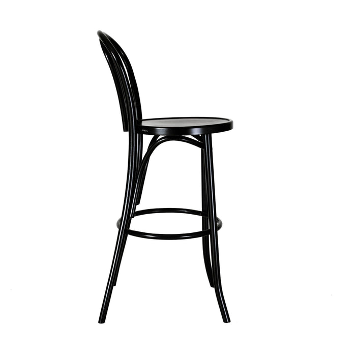 Fameg Vienna Thonet No. 18 houten barkruk zwart gebeitst - 75 cm