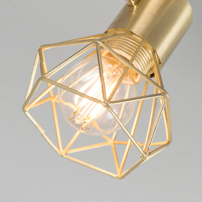 QAZQA Art deco spot messing draai- en kantelbaar - Mosh