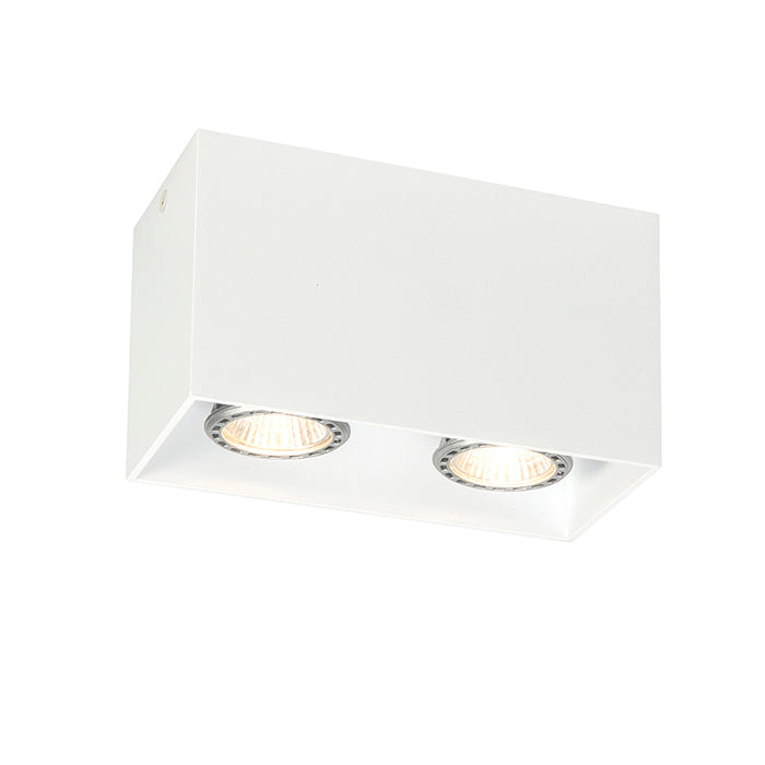 QAZQA Design opbouwspot wit 2-lichts GU10 50mm - Qubo