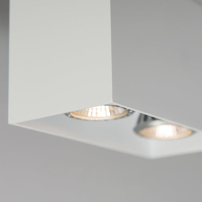 QAZQA Design opbouwspot wit 2-lichts GU10 50mm - Qubo