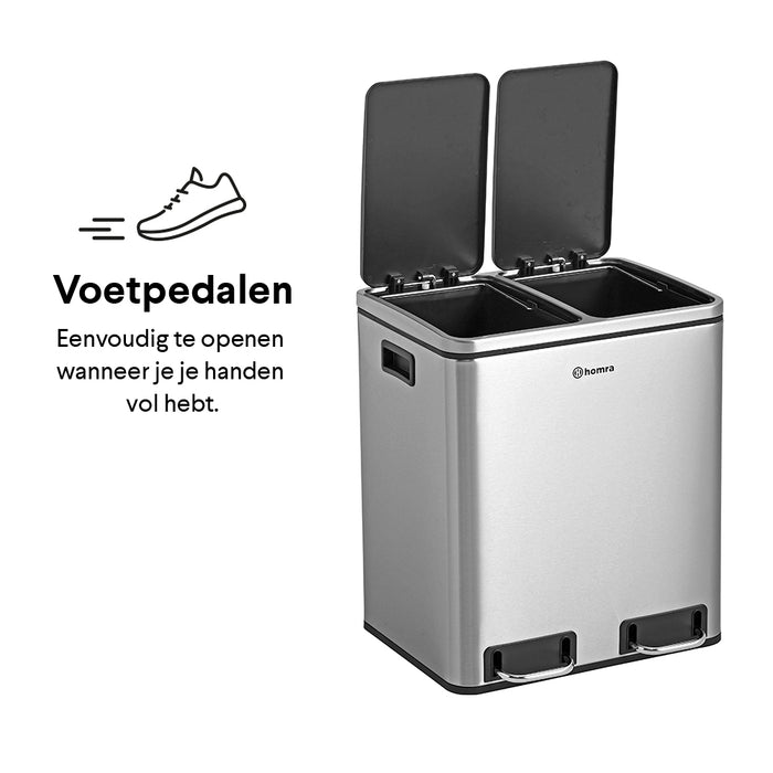 Homra Blinq Duo Pedaalemmer 30 liter (2x15 liter)