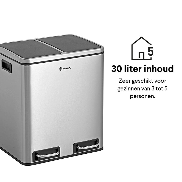 Homra Blinq Duo Pedaalemmer 30 liter (2x15 liter)