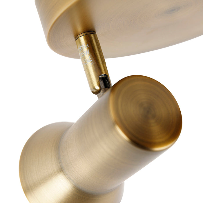 QAZQA Plafondspot brons draai- en kantelbaar rond - Karin 2