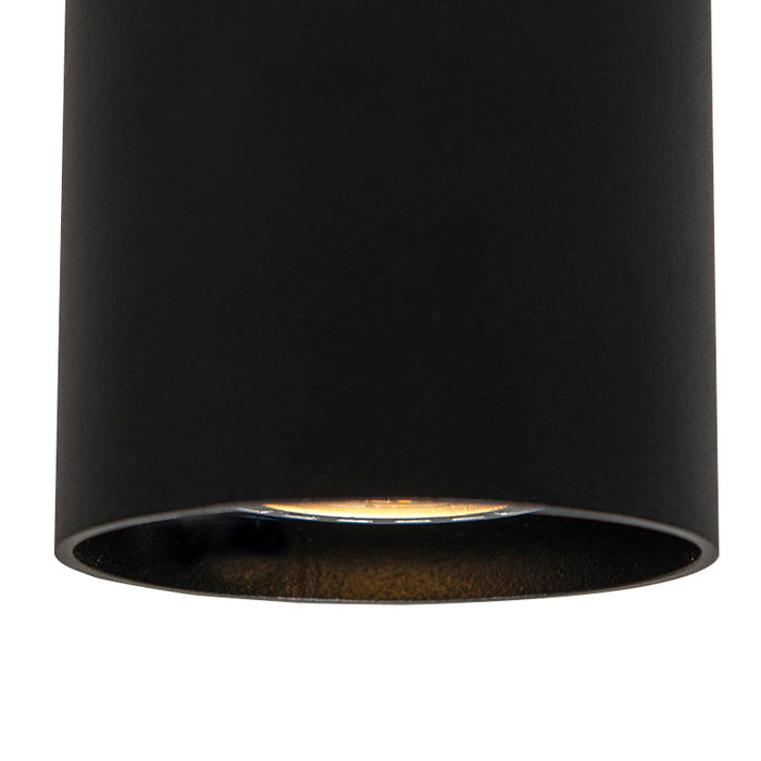 QAZQA Moderne opbouwspot zwart GU10 50mm - Tubo