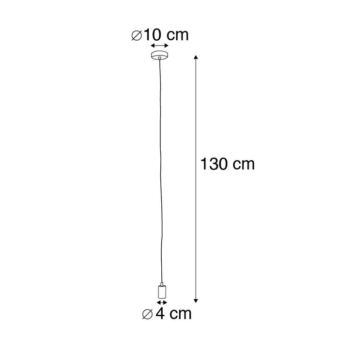 QAZQA Industriële hanglamp zwart rond - Facil
