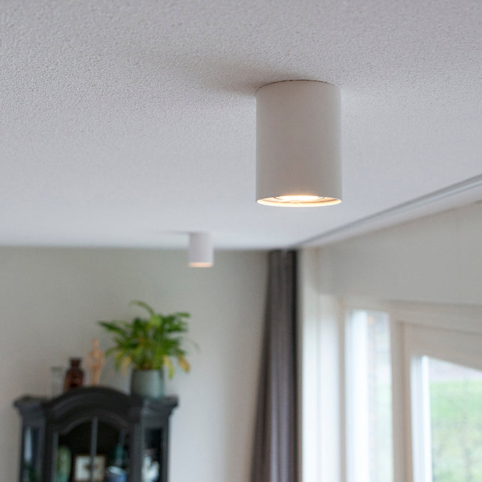 QAZQA Moderne spot wit en staal draai- en kantelbaar - Rondoo up